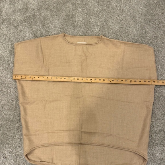 Cuyana Oversized 100% Baby Alpaca Sweater Top One Size Beige Tan - Picture 9 of 12